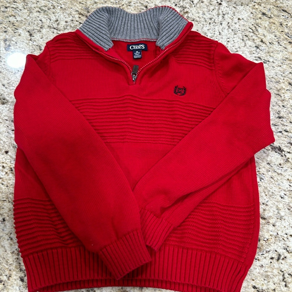 Chaps Size M 10-12 quarter zip sweater